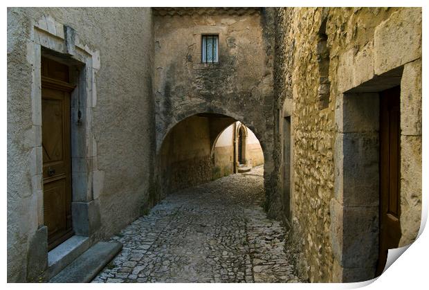 Medieval Alley in Banon, Provence Print by Arterra 