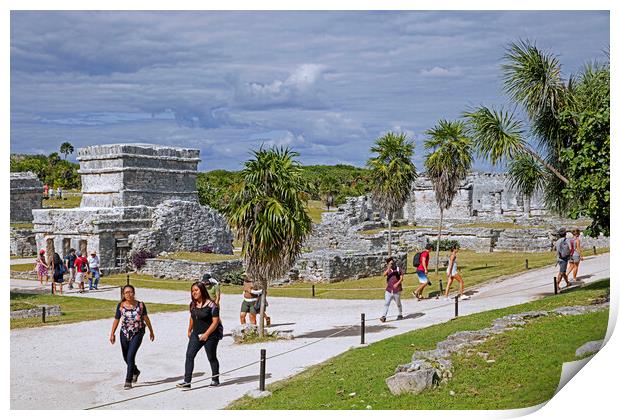 Mayan Temples at Tulum, Yucatan, Mexico Print by Arterra 