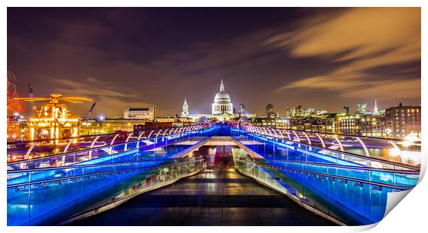 A View of St Pauls Across the River Thames Print by Jordan Sapey