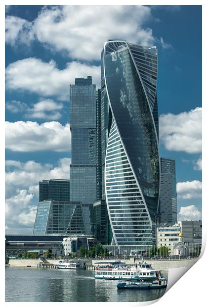 Business center "Moscow-city". Print by Valerii Soloviov