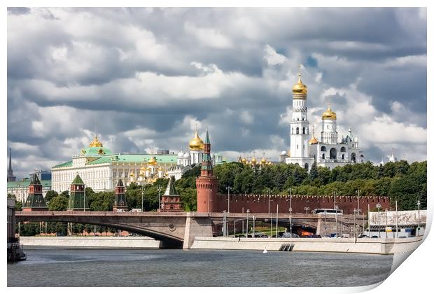 Panorama of Moscow Kremlin. Print by Valerii Soloviov