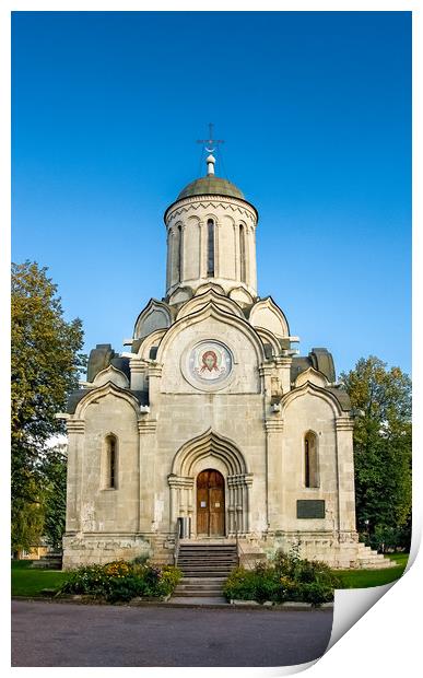 Spaso-Andronikov monastery. Print by Valerii Soloviov