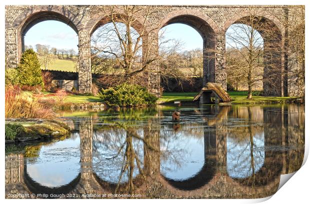 A Viaduct across water Print by Philip Gough