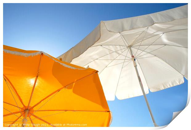 Abstract summer brolly Print by Philip Gough