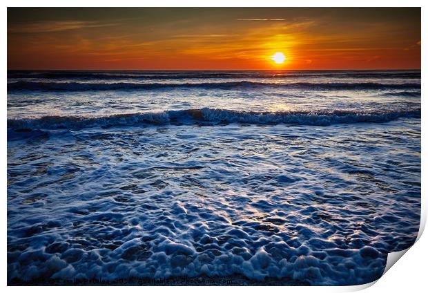 Colorful sunrise over the sea Print by Ragnar Lothbrok