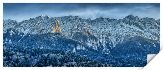 Winter landscape with rocky mountains Print by Ragnar Lothbrok