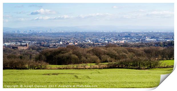 Bolton skyline panorama Print by Joseph Clemson