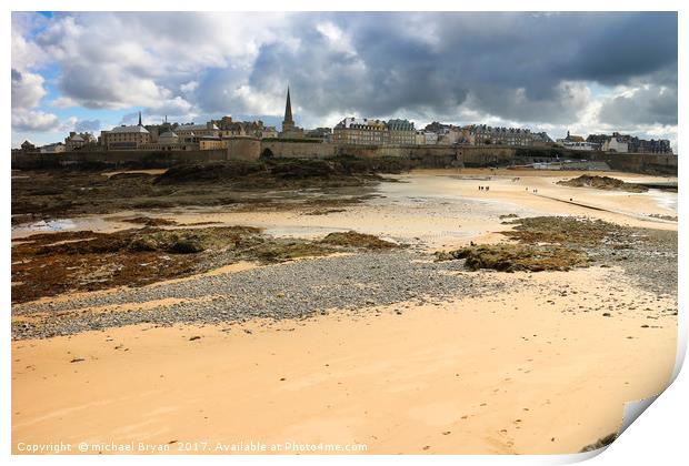 The Walled City of  Saint Malo, Print by michael Bryan