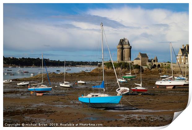The Solidor Tower Saint Malo Brittany Print by michael Bryan