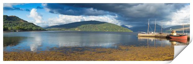Panorama of Inveraray coast in Scotland Print by George Cairns