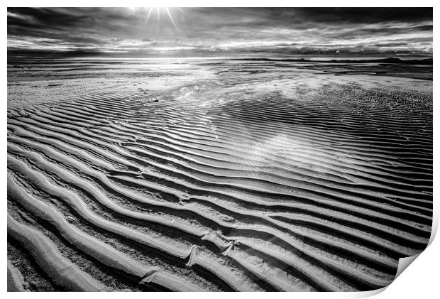 Sand patterns in Mono Print by Janette Hill