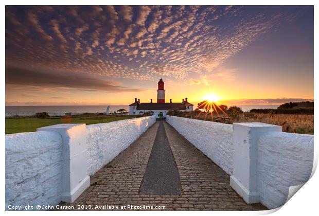 The Majestic and Innovative Souter Lighthouse Print by John Carson
