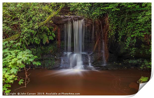 Discover the Enchanting Routin Linn Waterfall Print by John Carson