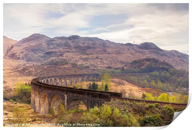 Majestic Glenfinnan Viaduct in the Scottish Highla Print by John Carson