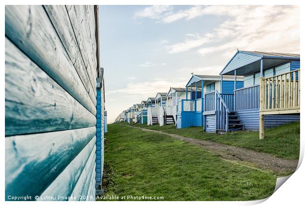 Tankerton Beach Huts Print by Wayne Lytton