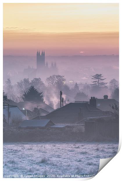 Frosty Sunrise Canterbury Print by Wayne Lytton