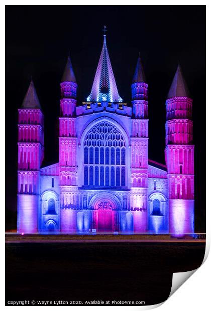 Rochester Cathedral Print by Wayne Lytton
