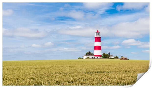 Majestic Happisburgh Lighthouse Print by Kevin Snelling