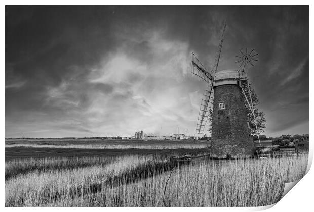 Majestic Hardley Windmill Print by Kevin Snelling