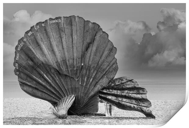 The Iconic Aldeburgh Scallop Print by Kevin Snelling