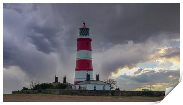 Guiding Light on North Norfolk Coast Print by Kevin Snelling