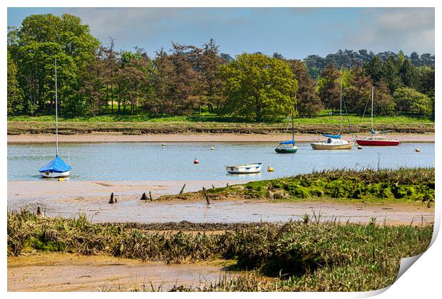 river orwell suffolk Print by Kevin Snelling