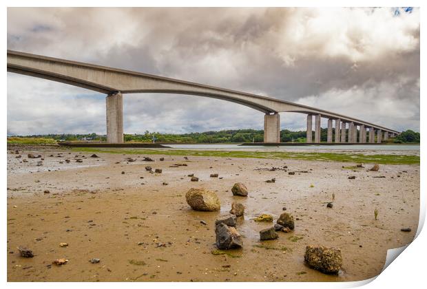 Orwell Bridge A Majestic Landmark Print by Kevin Snelling