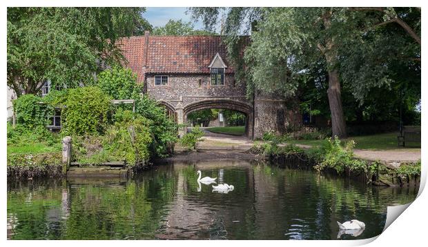 Peaceful River Wensum Print by Kevin Snelling