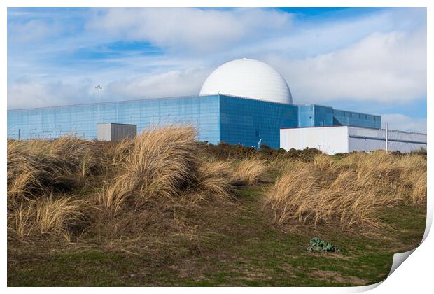 Sizewell nuclear power station Print by Kevin Snelling