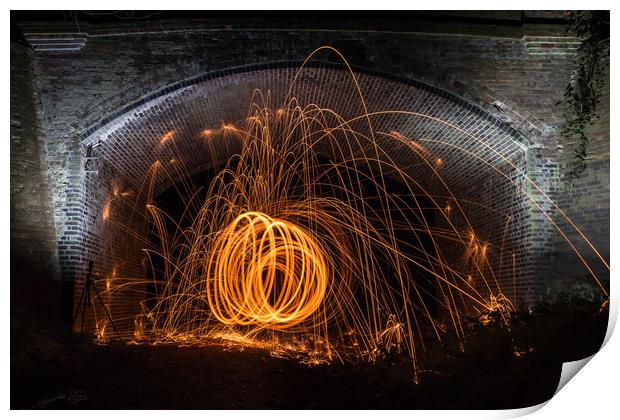 Sparks under the bridge Print by Kevin Snelling
