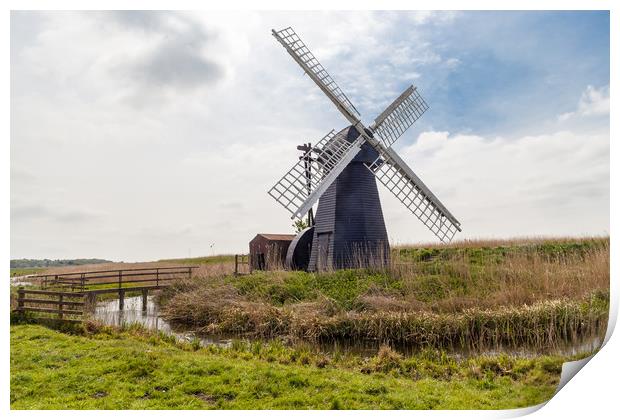 Idyllic Windmill Haven Print by Kevin Snelling