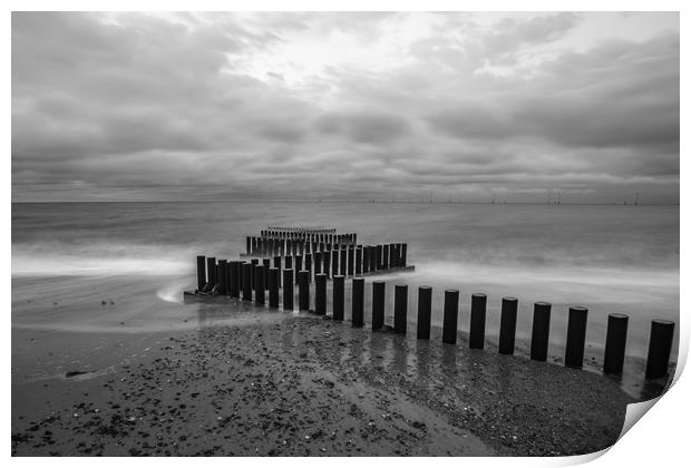 Seascape at dusk Print by Kevin Snelling