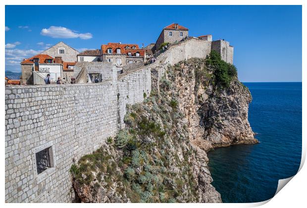 Majestic Dubrovnik Walls Print by Kevin Snelling