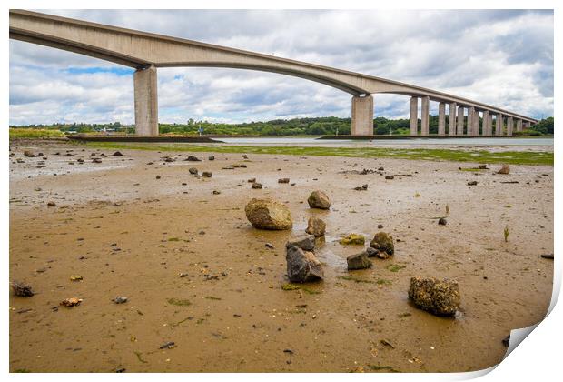 Orwell Bridge Ipswich Print by Kevin Snelling