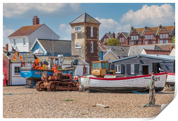 Aldeburgh Beach Print by Kevin Snelling