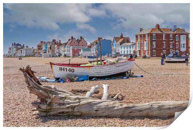 Serenity on Aldeburgh Beach Print by Kevin Snelling