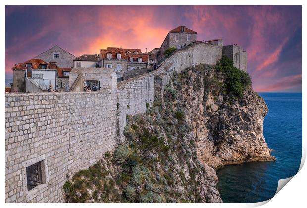 The Ancient Walls of Dubrovnik Print by Kevin Snelling