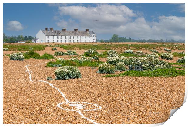 shingle street shells Print by Kevin Snelling