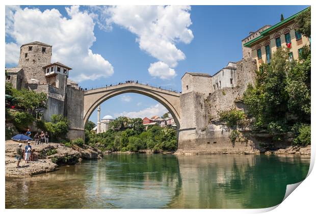 Majestic Arch of Mostar Print by Kevin Snelling