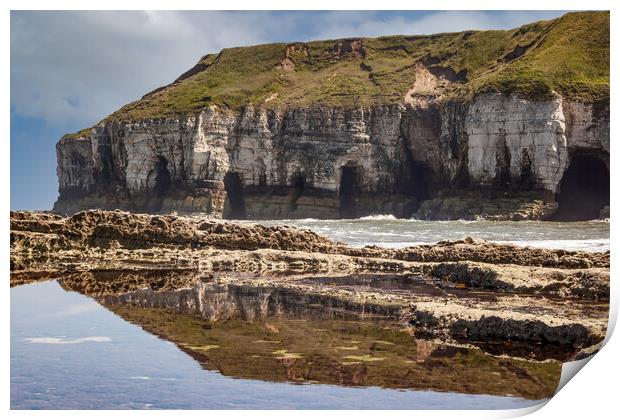 Flamborough Head to North Landing Print by Kevin Snelling