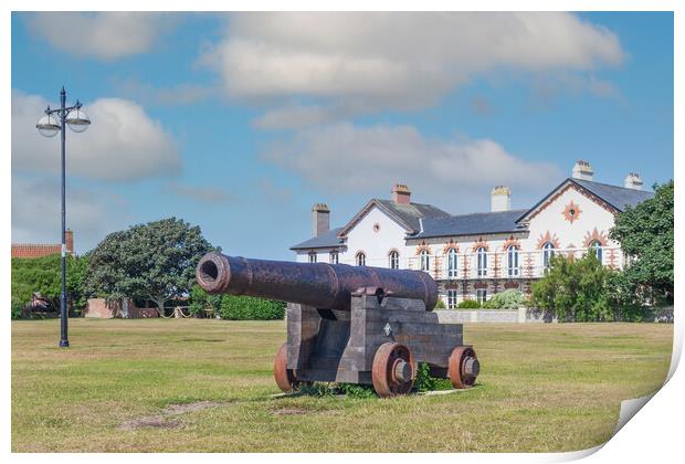 The Historic Southwold Cannon Print by Kevin Snelling