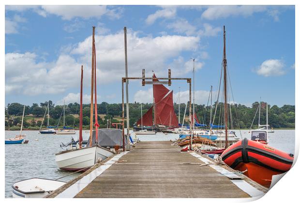 Captivating Pin Mill Harbour Print by Kevin Snelling