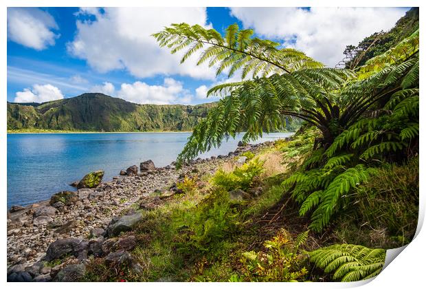 Mystical Beauty of Lagoa do Fogo Print by Kevin Snelling