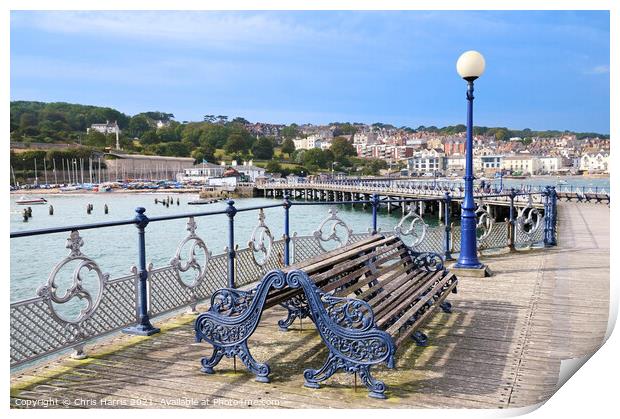 Swanage Pier, Dorset Print by Chris Harris