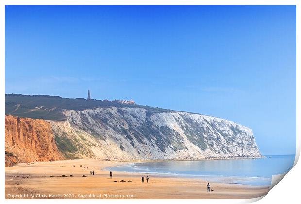 Yaverland Beach, Isle of Wight Print by Chris Harris