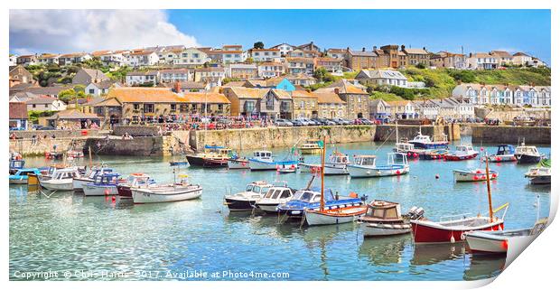 Porthleven summer Print by Chris Harris