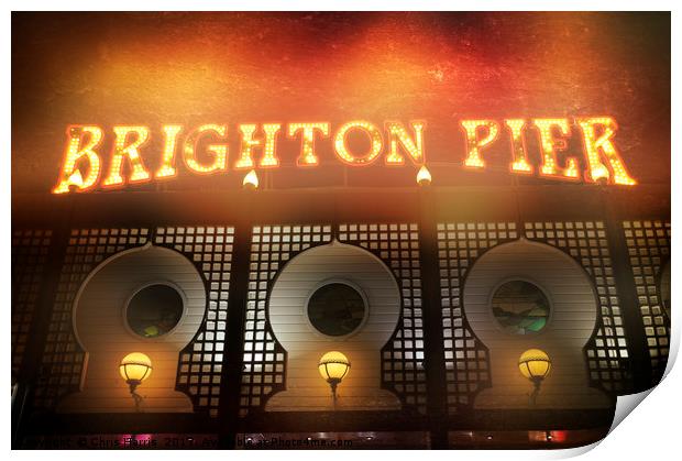 BRIGHTON LIGHTS Print by Chris Harris