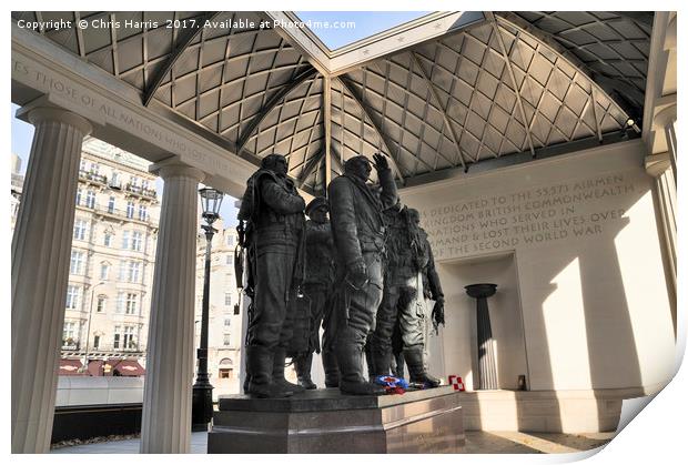 RAF Bomber Command Memorial Print by Chris Harris