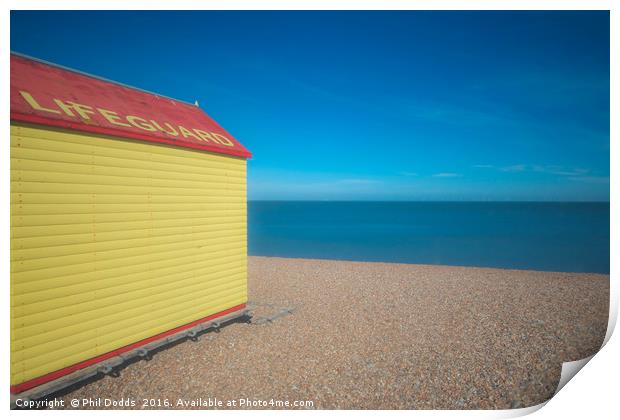 Tankerton Lifeguard Hut Print by Phil Dodds