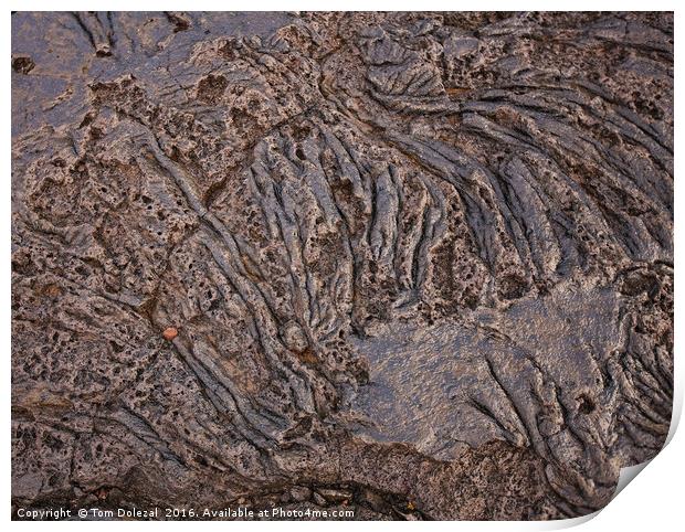 Icelandic lava patterns Print by Tom Dolezal